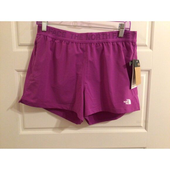 The North Face Women's Wander Shorts Purple‎ Cactus Size L Short NEW With Liner - Picture 1 of 2